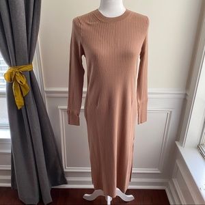 BANANA REPUBLIC Ribbed Maxi Sweater Dress, Camel M